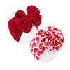 Heart Baby Bow For Baby Girls Large Hair Bows Red Headband Wide Newborn Bows Newborn Bows Headbands Hairbands Hair Accessories.(