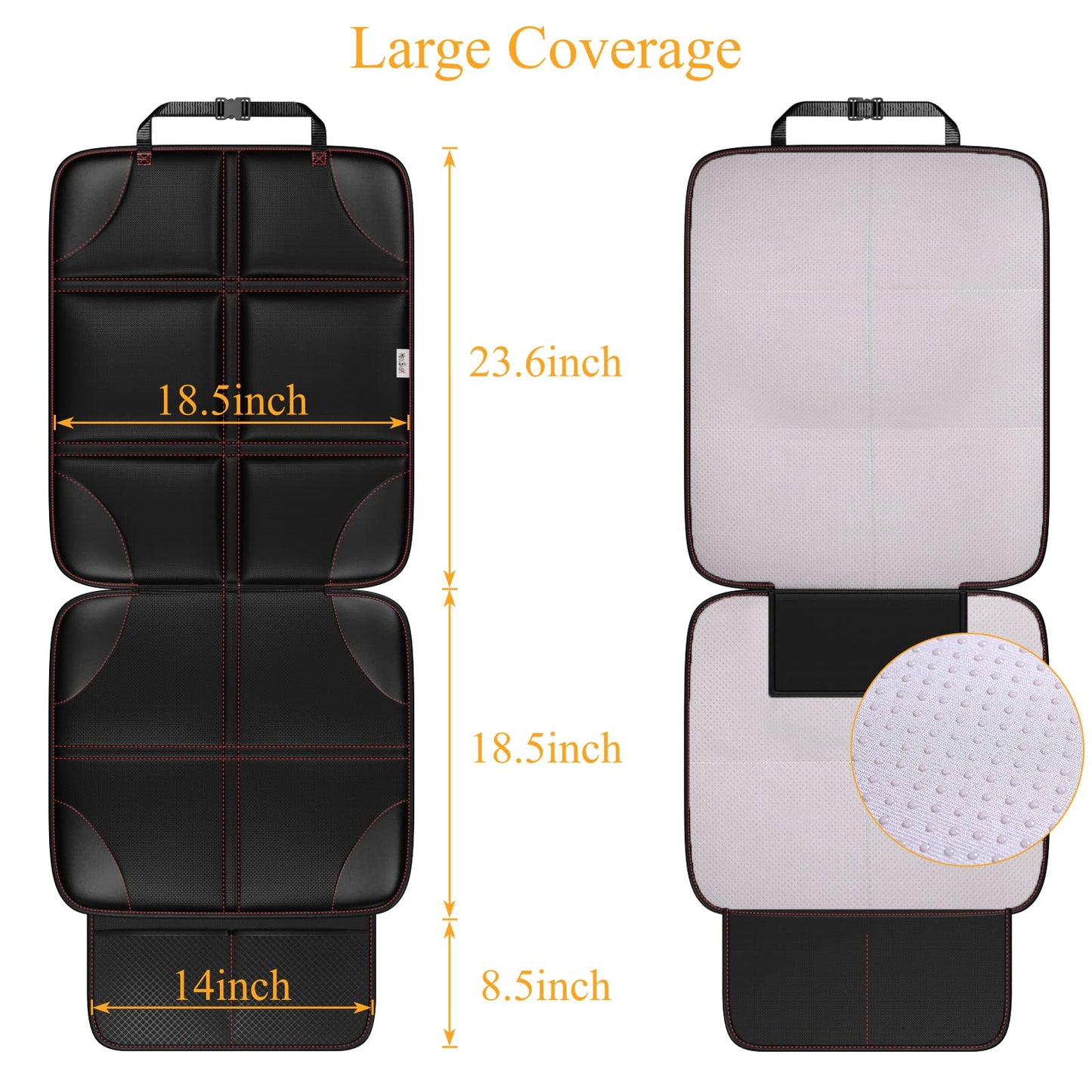 Meolsaek Car Seat Protector, Non-Slip Backing Will Not Leave Imprint, Waterproof Thicker Car Seat Cover For Suv, Sedan, Truck, L