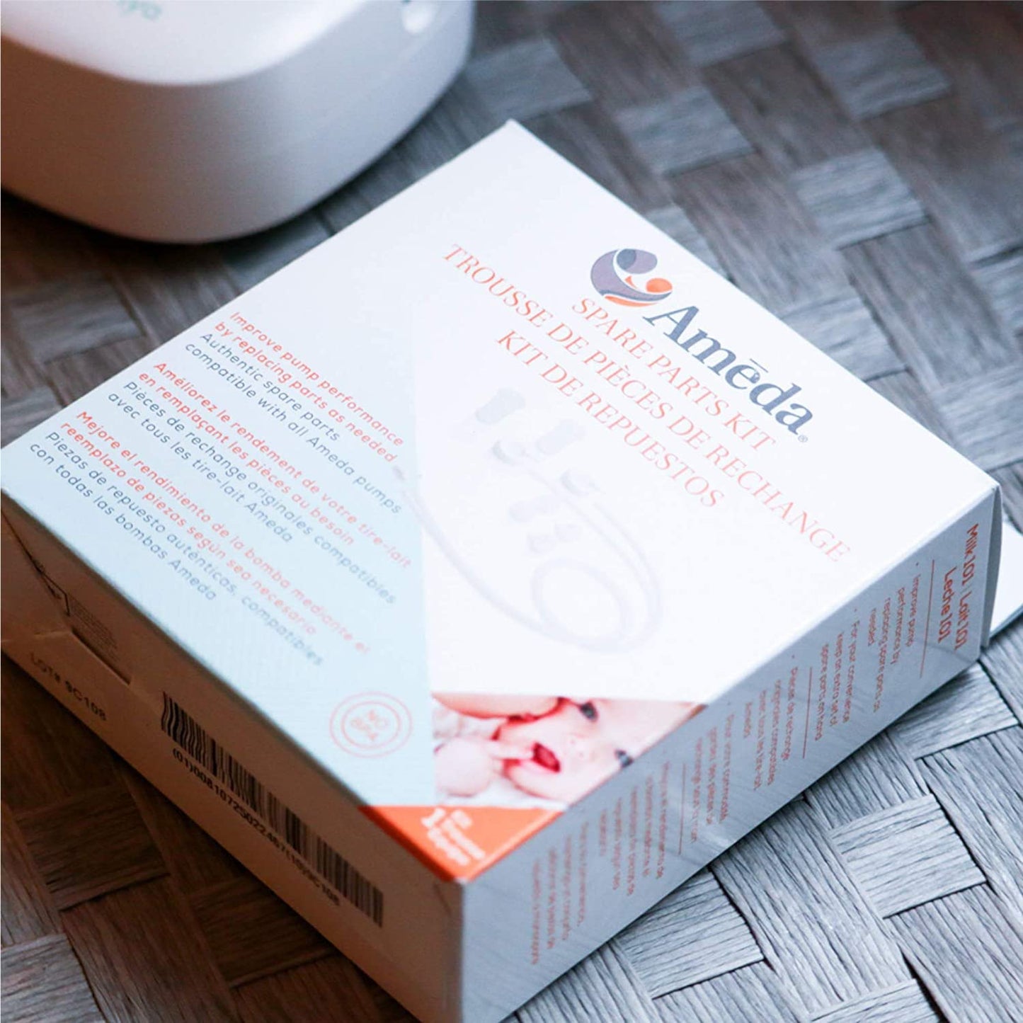 Ameda Hygienikit Spare Parts Kit For Breast Pump | 4 Valves, 2 Silicone Tubing, 2 Silicone Diaphragms, 2 Adapter Caps, 1 Tubing