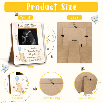 Winnie Pregnancy Keepsakes: Ultrasound & Gender Reveal Frames, Baby Shower Decor & Signs