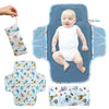 Potable Waterproof Diaper Baby Changing Pad, Double-Sided Infant Travel Foldable Changing Mat On The Go Changing Pad For Baby Ne