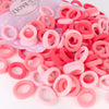 Baoli 200Pcs Pink Toddler Hair Ties For Baby Girls, Seamless Kids Ponytail Holders, Small Cotton Girls Baby Hair Ties Bands No D