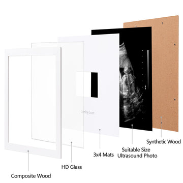Eletecpro Baby Sonogram Picture Frame, Display 3 4 Ultrasound Photo, Keepsake Ultrasound Frame As A Idea Gift For Expecting Par