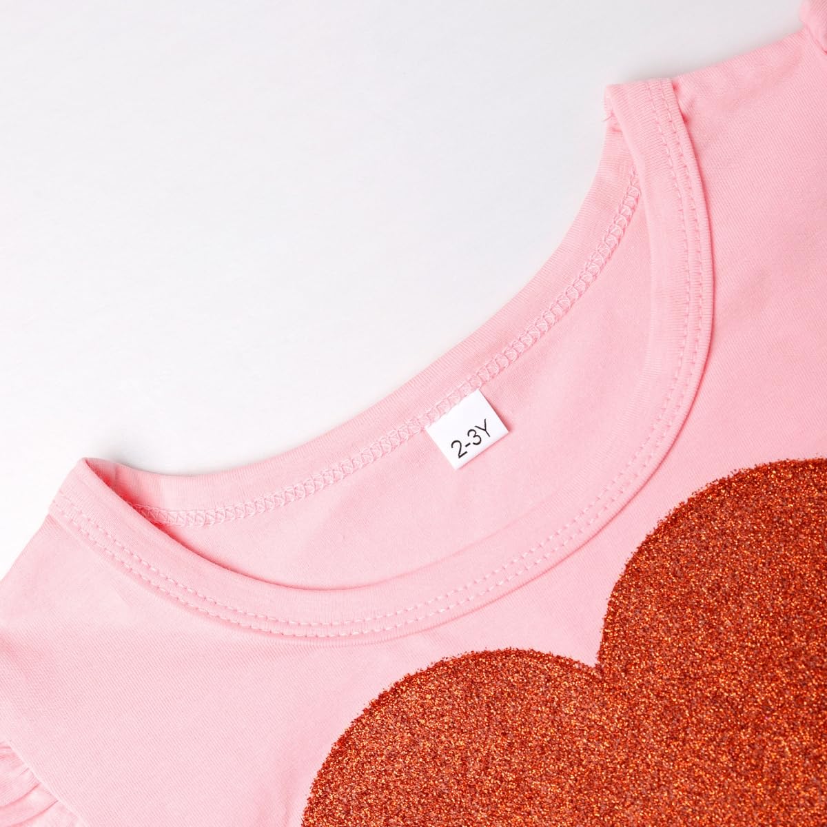 Girls Valentines Dress Glittering Heart Print Tutu Valentines Day Birthday Princess Dress Mesh Tulle Valentines Outfit 5T/1837