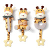 TUMAMA Baby Rattles 0-6 Months, 3 PCS Giraffe Baby Plush Rattles Sensory Toys with Teethers, Newborn Gifts for Babies 0-6 Months