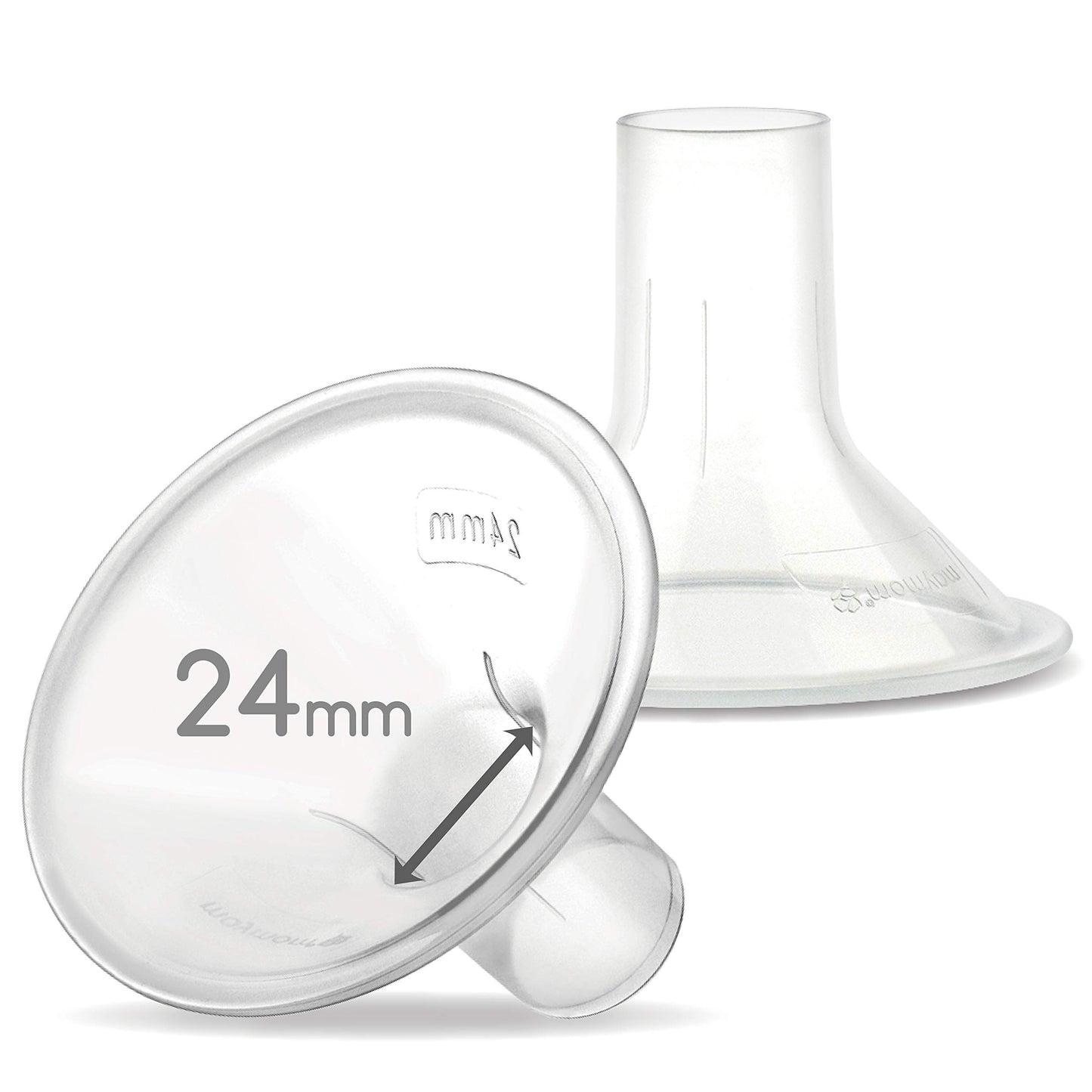 Maymom MyFit 24mm Medium, Two-Piece Design Breastshields, Compatible with Medela Pump Parts; Compatible with Medela PersonalFit