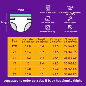 Moomoo Baby Potty Training Underwear For Boys And Girls 8 Packs Cotton Reusable Toddler Training Pants Girls 2T