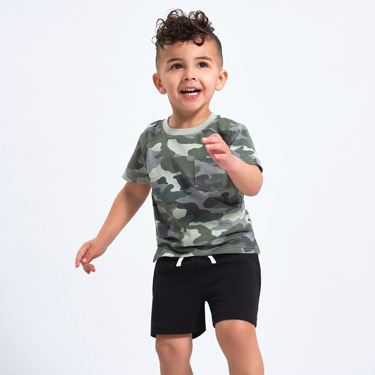 Gerber Baby Boy'S Toddler 3-Pack Pull-On Knit Shorts, Gray & Black, 4T