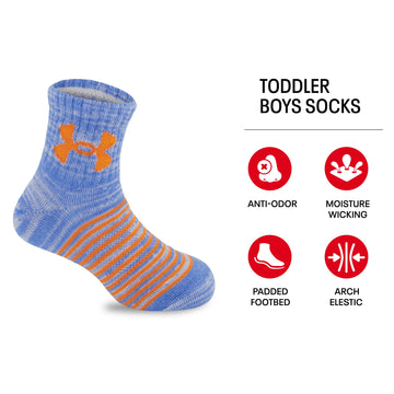 Under Armour Baby Boys Multi Pack Quarter Sock, Dark Blue, 6-12 Months