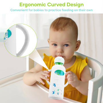 4 Pack Silicone Sleeves For Dr. Brown 'S Glass Baby Bottles, Anti Breakage Durable Baby Bottle Holder With Easy Grip Handles, Na