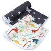 2Pcs Diaper Changing Pads For Baby, Dinosaur Change Mat, 3Layers Waterproof Change Pad Foldable Absorbent Mats For Women, Reusab