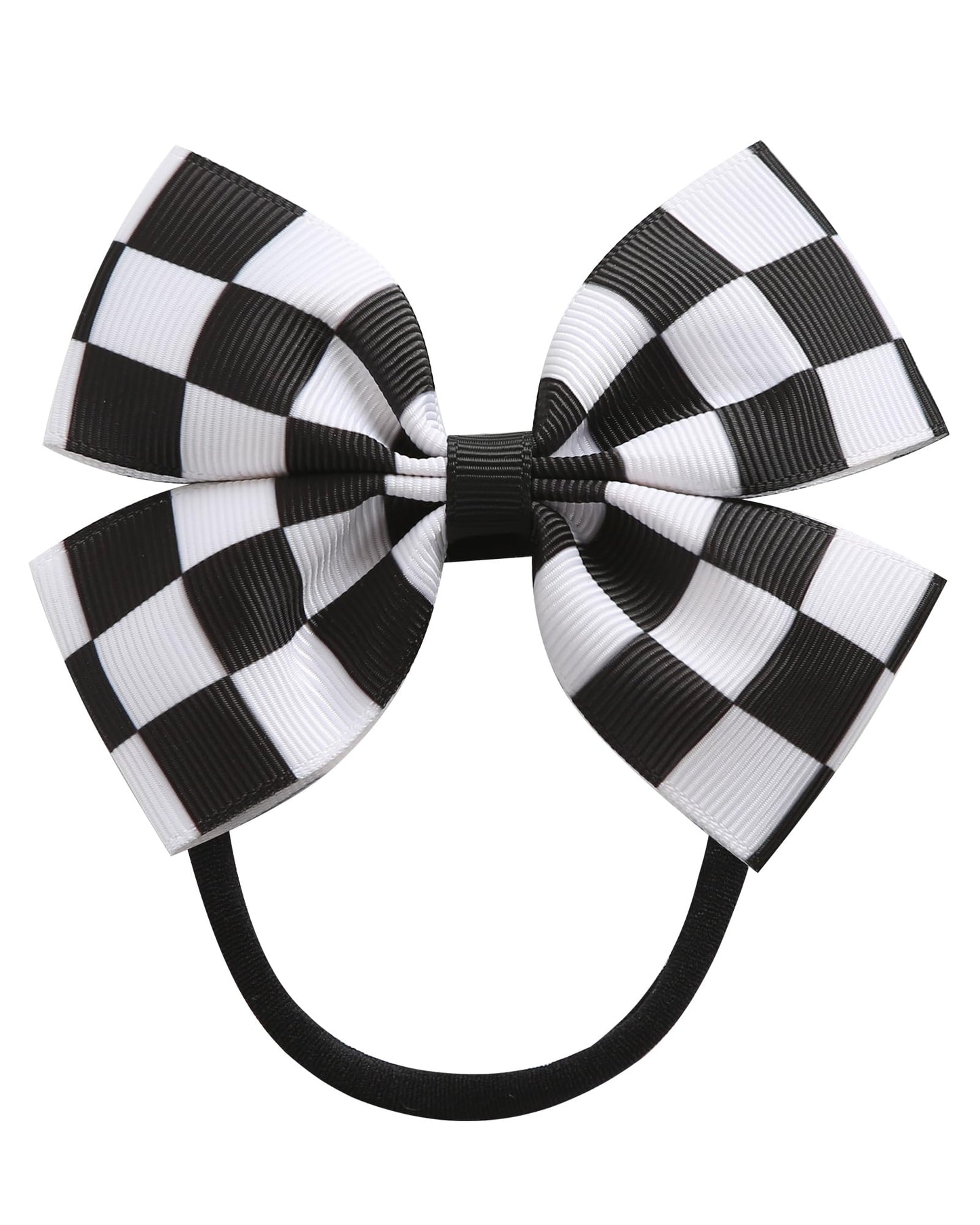 Fancheer Baby Girls Racing Checkered Flag Bow Headband Infant Toddler Birthday Party Hair Accessories