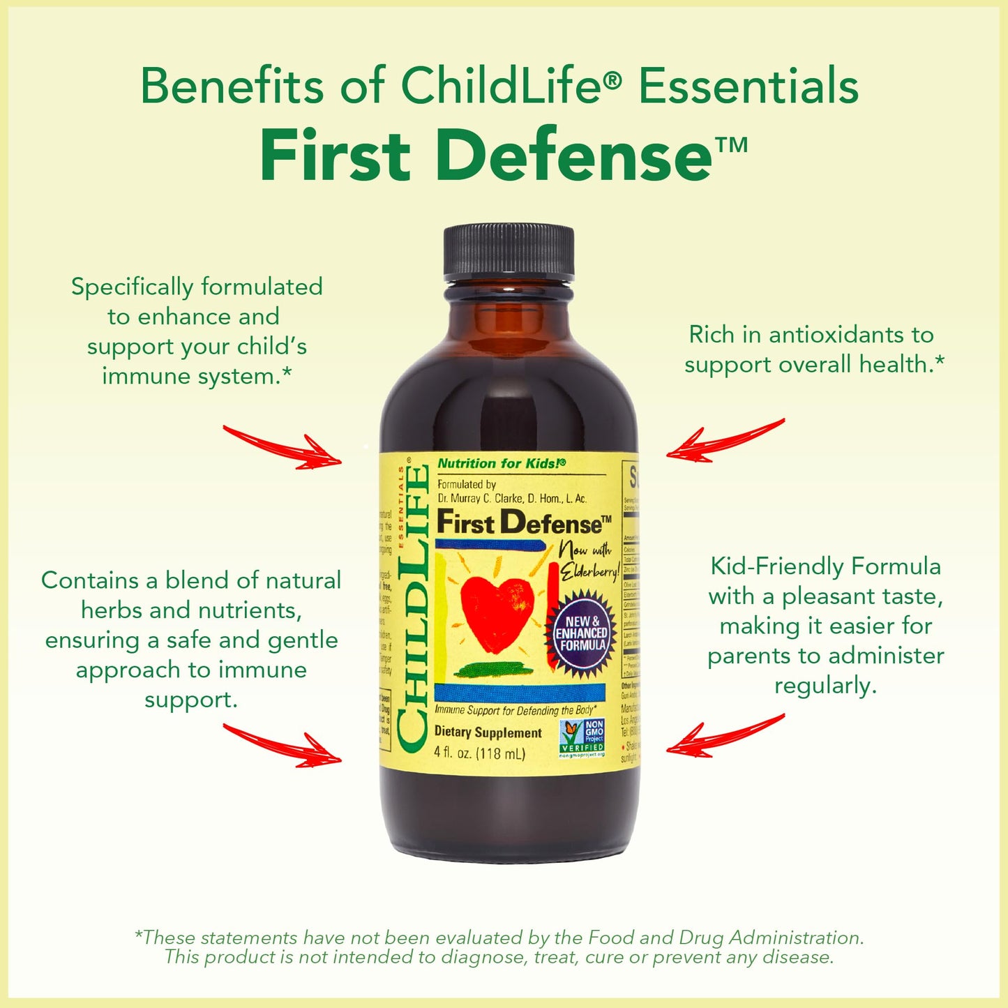 Childlife Essentials Immune Support 3-Pack - Liquid Vitamin C, First Defense, And Echinacea - Immune Boosting Supplements For In