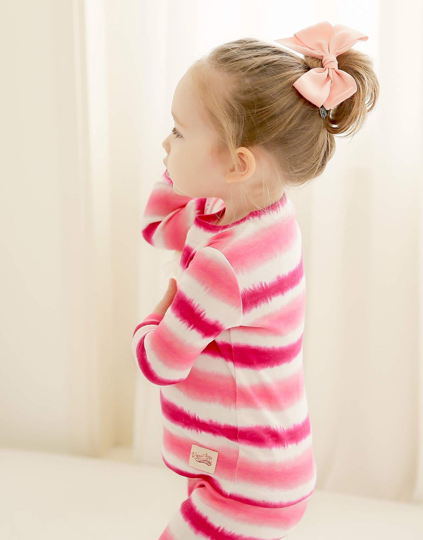 Vaenait Baby Kids Junior 100% Cotton Sleepwear Pajamas 2Pcs Set Tiedye-Pinkpurple-245 M