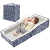 Lvemilio Toddler Travel Bed, Portable Kids Floor Bed for Sleeping with Foam Mattres, Washable Toddler Cot for Kids Aged 1-4, Vel