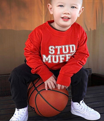 Jlkgicf Toddler Girl Boy Valentines Day Outfit Lover Boy Sweatshirt Crewneck Long Sleeve Pullover Baby Valentine'S Clothes(Red S