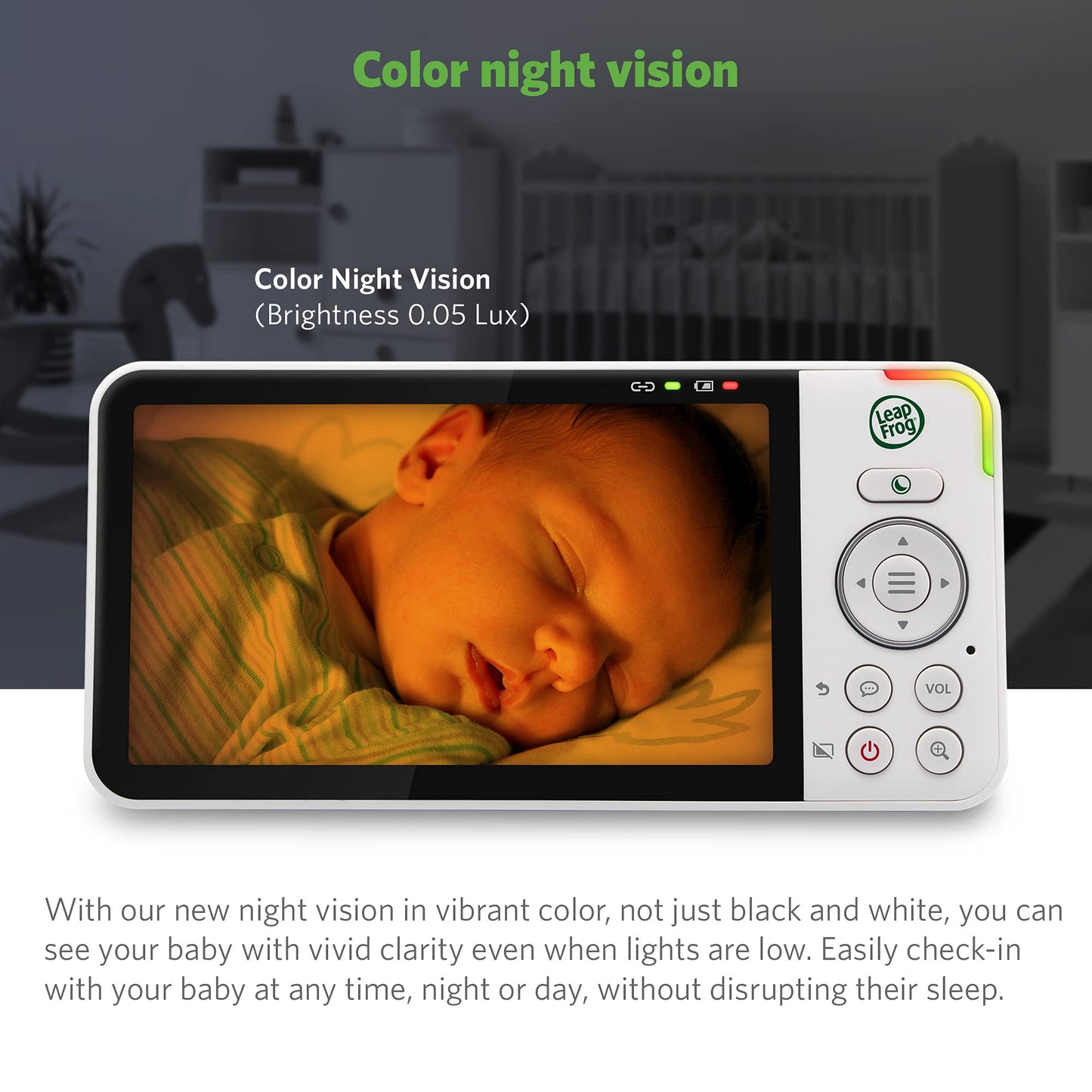 Leapfrog Lf925Hd Baby Monitor With Camera And Audio,1080P Wifi Remote Access Baby Monitor, 360 Pan & Tilt Camera, 8X Zoom, 5