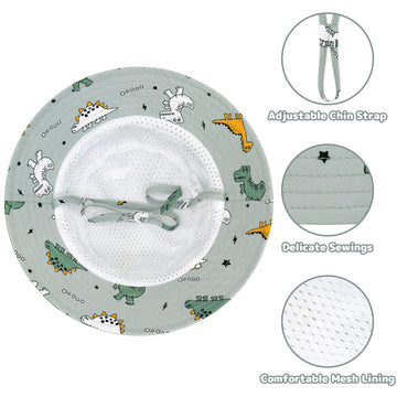 Olreco Toddler Sun Hat For Baby Sun Hat Toddler Hats Boys Age 1-2 Baby Bucket Hats 12-18 Months Baby Summer Hat Toddler Boy Hat,