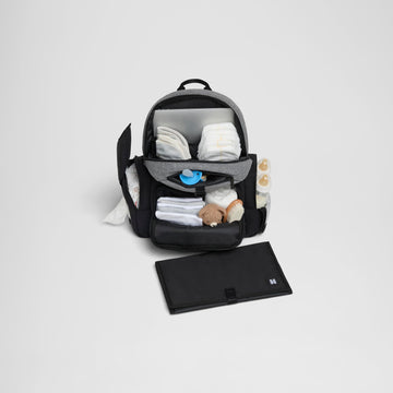 Huggies Day Pack Diaper Backpack, Dark Grey Heather/Black, One Size