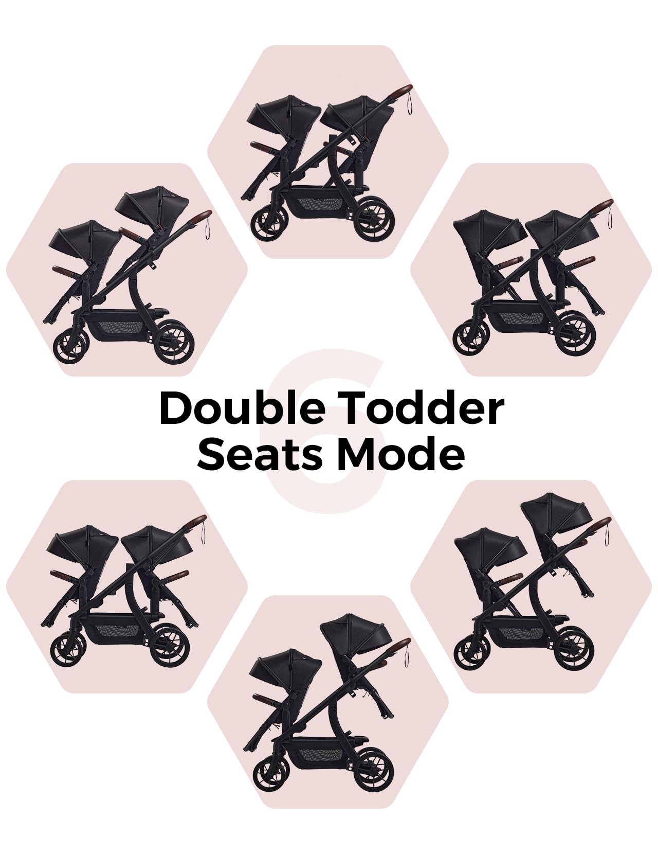 Momcozy Changego Baby Stroller Second Seat Only | Extra Seat Attachment For Changego Stroller | Adjustable Reclining Seat, Exten