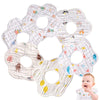 Merlinae Muslin Bibs, 6Pc Baby Bandana Newborn Drool Bibs For Teething And Drooling 360 Rotate