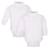 Gerber Baby Boys 2-Pack Long Sleeve Turtleneck Onesies Bodysuits Footie, White, 4T Us