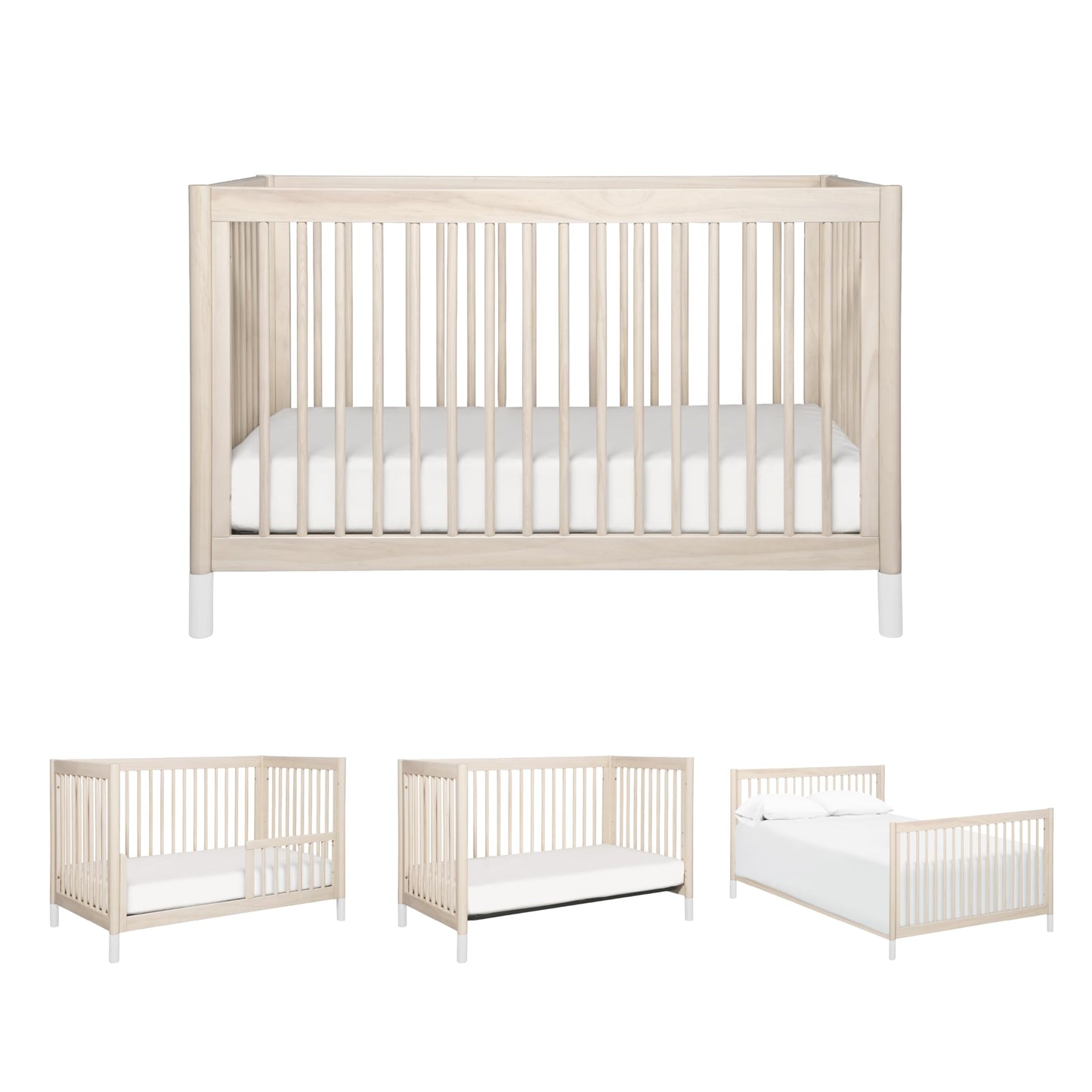 Babyletto Gelato 4-in-1 Convertible Baby Crib with Wooden Toddler Bed, Daybed & Full-Size Bed Conversion - GREENGUARD Gold Certi