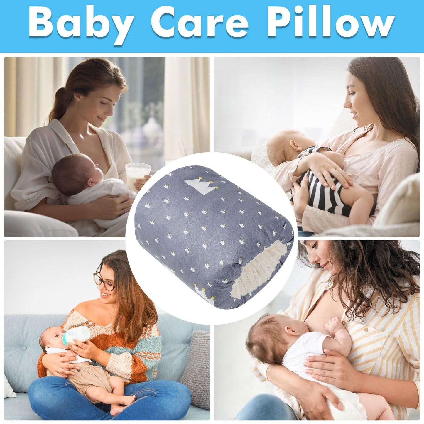 Povkufii Baby Nursing Arm Breastfeeding Pillow Adjustable Nursing Pillow Soft Nursing Arm Pillow Baby Feeding Pillow(Broadcrown)