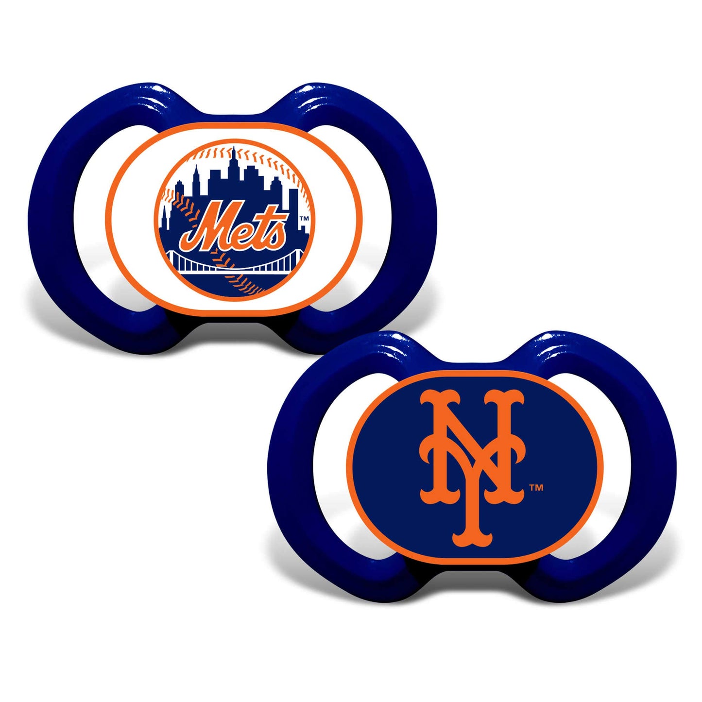 Masterpieces Nym2000: New York Mets Pacifier 2-Pack