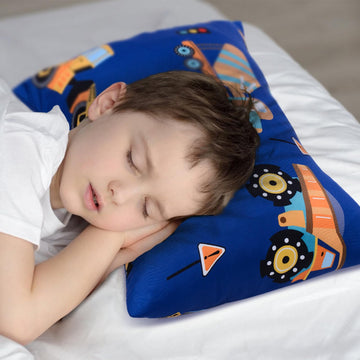 Uomny Toddler Pillowcases For Boys 13X18 12X16 14X19 Engineering Vehicle Baby Pillow Case 2 Pack Small Pillow Covers For Travel