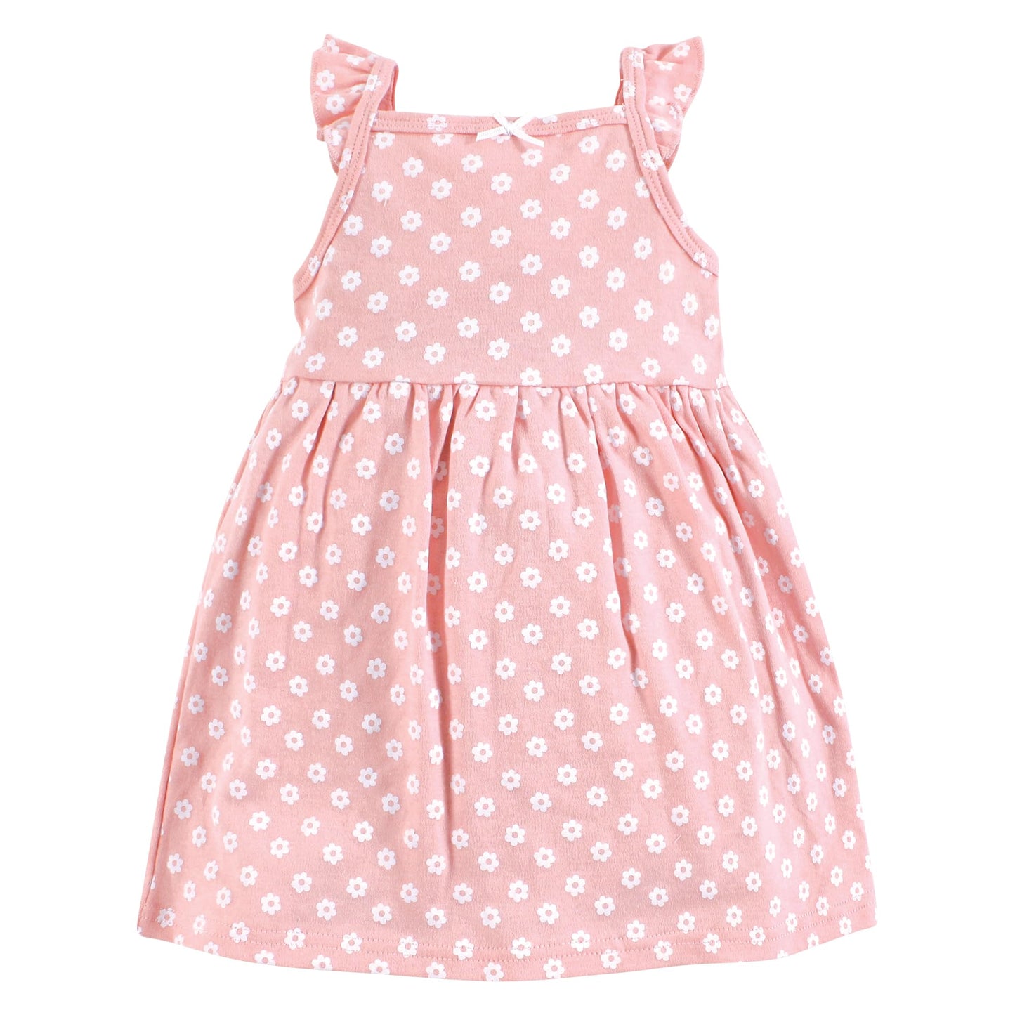 Hudson Baby Baby Girls Cotton Dresses, Peace Love And Flowers, 4T