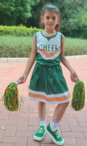 Kakalver Cheerleader Costume For Girls Cheerleader Outfit For Halloween Dress Up Cheerleader Gifts