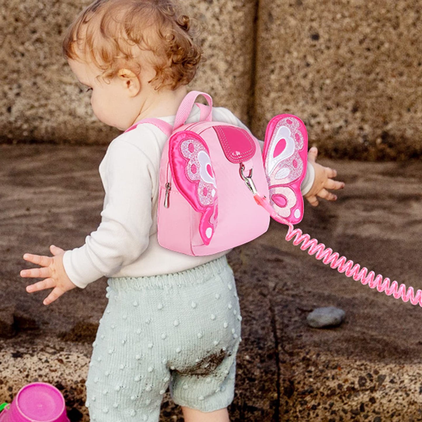 Accmor Toddler Harness Backpack Leash, Cute Butterfly Kid Backpacks With Anti Lost Wrist Link, Mini Child Backpack Harness Leash