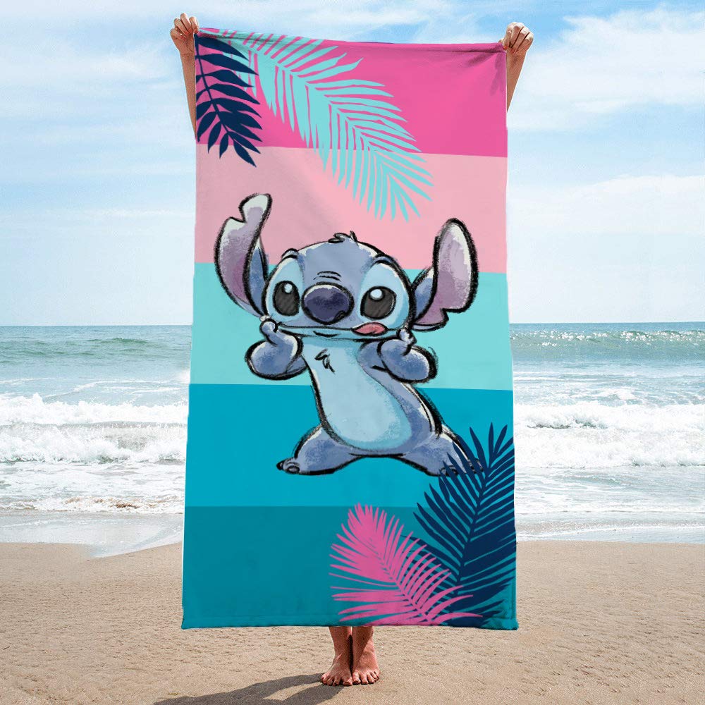 Jay Franco Disney Lilo And Stitch Kids Bath/Pool/Beach Towel - Super Soft & Absorbent Fade Resistant Cotton Towel, Measures 28 X