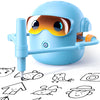 NAUQUOHZ Drawing Robot for Kids with 100 Cards, Montessori Painting Toys with Voice Interaction&16 Color Pens Educational Drawin