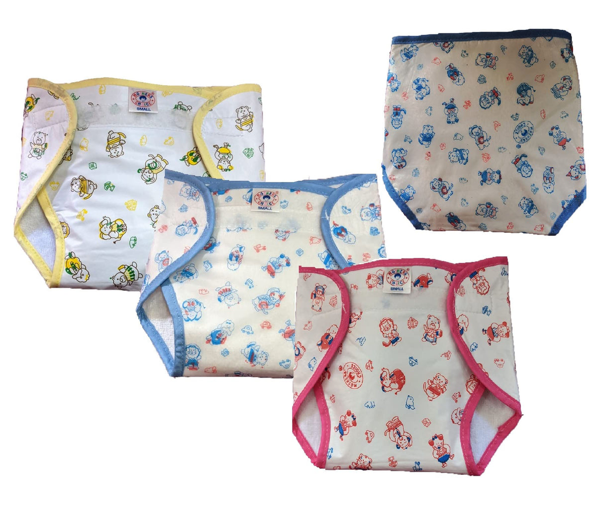 Mothers Choice Reusable Loop And Hook Pvc Nappy/Diaper Training Pants/Langot Waterproof Nappy For New Born Baby Outside Soft Pla