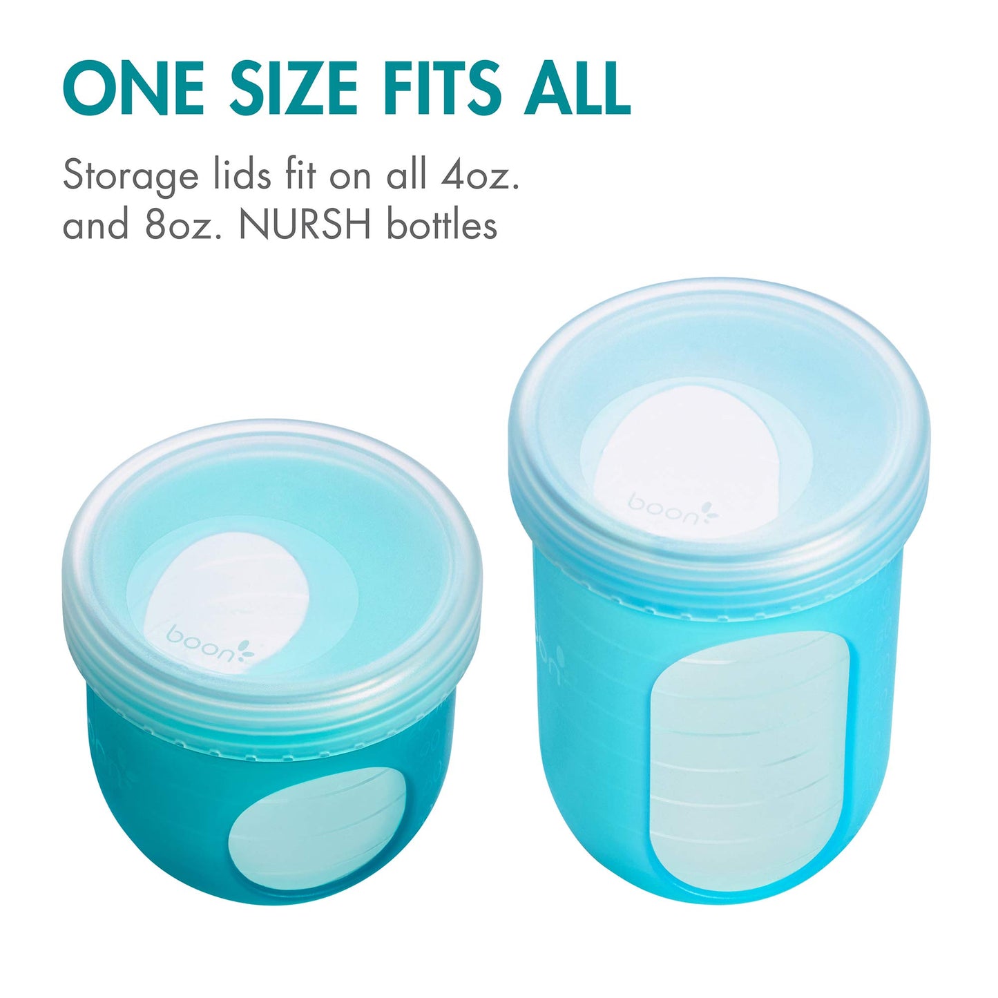 Boon Nursh Breast Milk Storage Lids - Made For Boon Nursh Bottles - Lids For Formula Travel Container - Breastfeeding Essentials