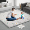 Zeebaba Baby Play Mat, 59'X59' Foldable & Reversable Large Baby Mat, 0.4' Thick Waterproof Foam Play Mat, Baby Activity Tummy