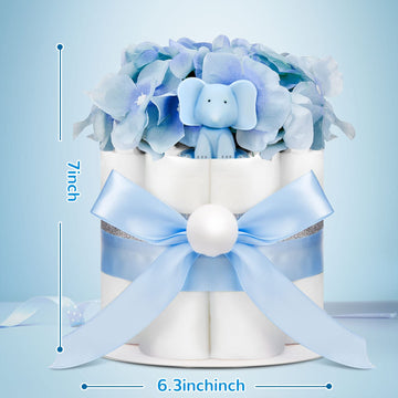 Diaper Cake For Baby Boy And Girl Elephant Crown Diaper Cake Supplies Gender Neutral Baby Diaper Cakes Cute Decorated Baby Showe