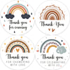 80 Baby Shower Thank You Stickers, Rainbow Birthday Party Favor Labels, Rainbow Themed Bridal Shower Wedding Favor Decorations