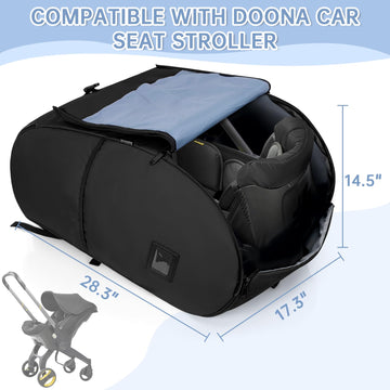 Weliday Padded Car Seat Travel Bag Compatible With Doona, Infant Car Seat Travel Bag, Foldable Car Seat Stroller Gate Check Bag