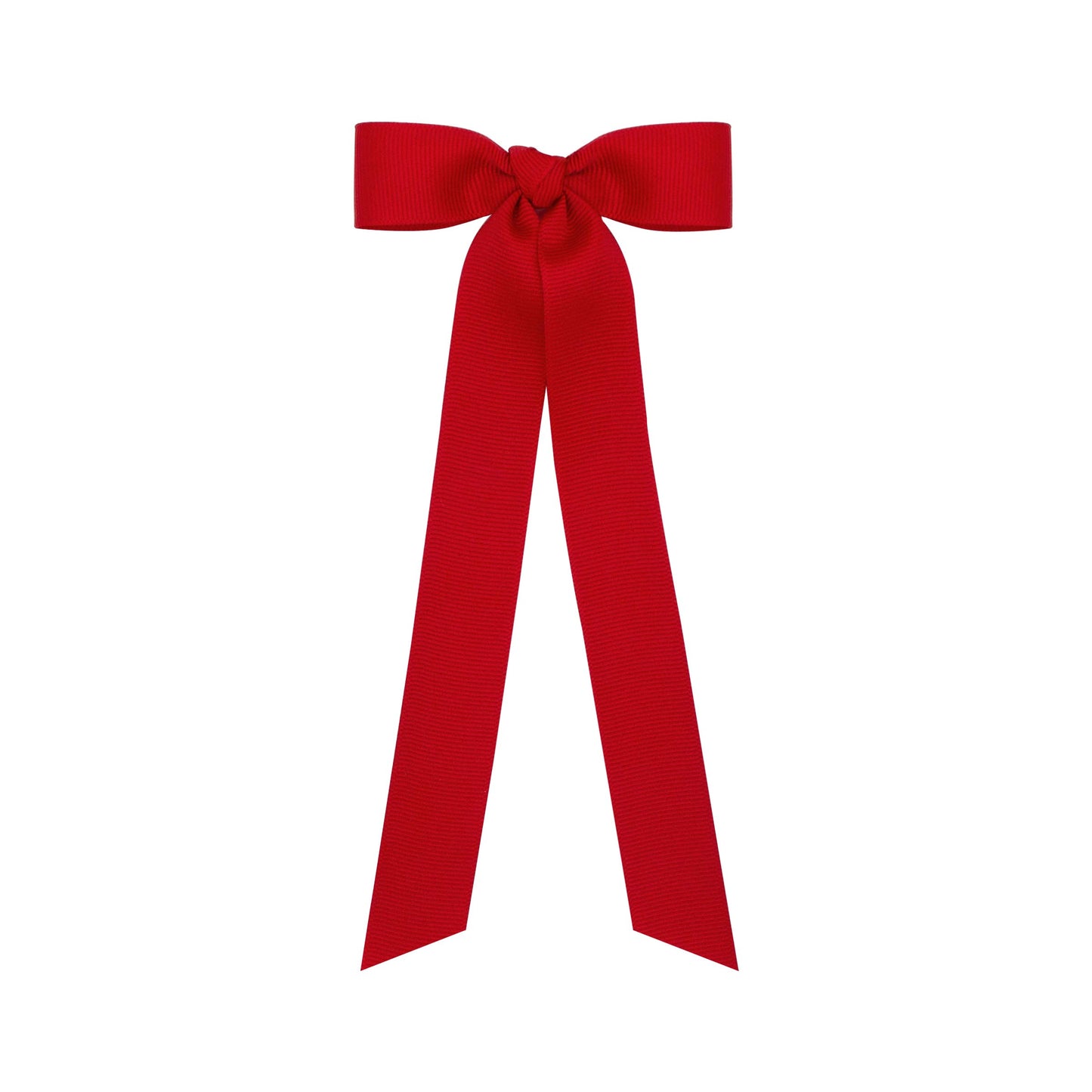 Wee Ones Girls' Mini Grosgrain Bowtie with Knot Wrap and Stream Tails, 8 Streamer, Red