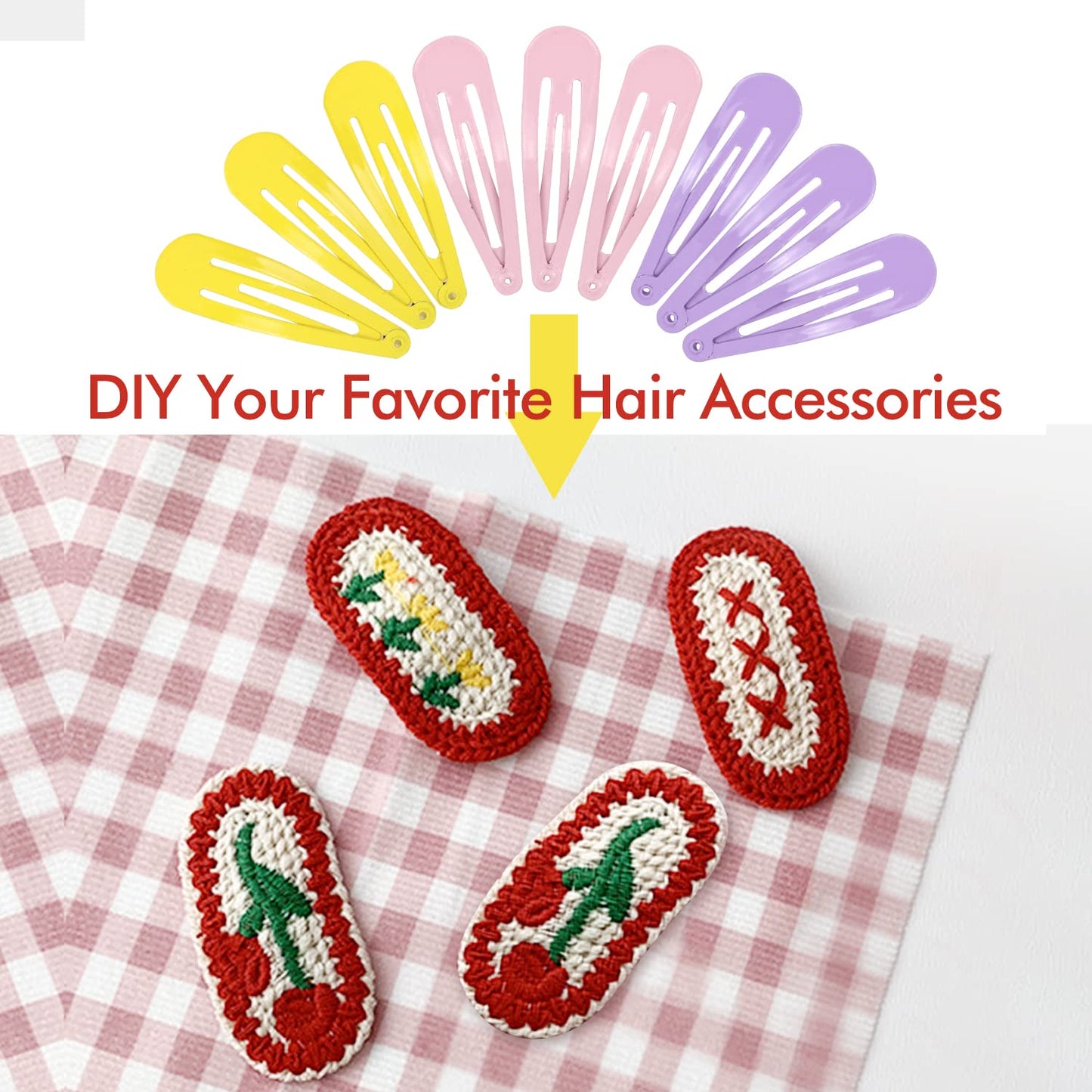 Cinaci 120 Pack Bulk Solid Plain Blank Diy Craft 5Cm/2' Silver Metal Snap Hair Clips With Hole Hair Barrettes For Women Girls B