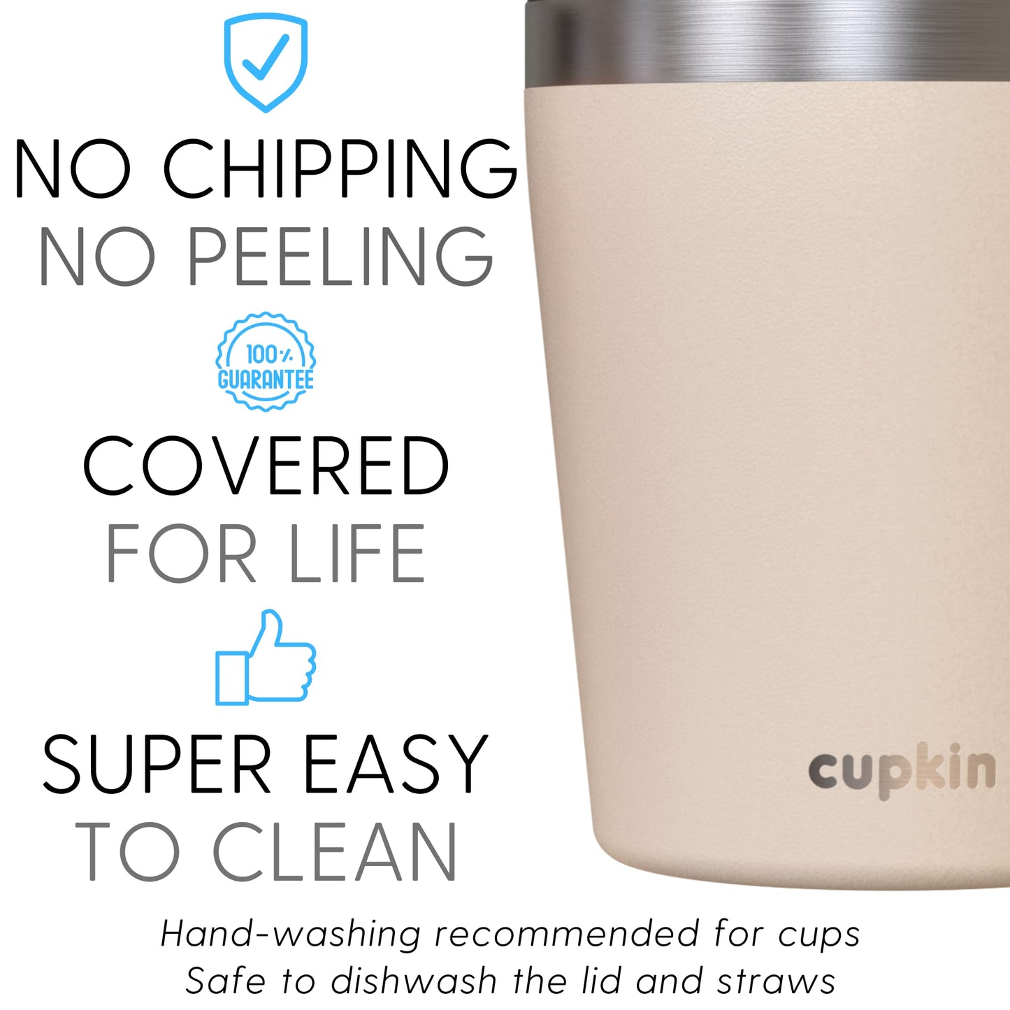 Cupkin Toddler Straw Cup, The Original 8 Oz Stackable Stainless Steel Toddler Cups, Set Of 2 Powder Coated Insulated Kids Straw