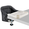Hook On Chair With Removable Dining Tray,Portable Table High Chair, Folding Baby Chair With Storage Bag For Indoor/Outdoor(Black