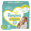 Diapers Newborn/Size 0 (< 10 Lb), 31 Count - Pampers Swaddlers Disposable Baby Diapers, Jumbo Pack (Packaging May Vary)