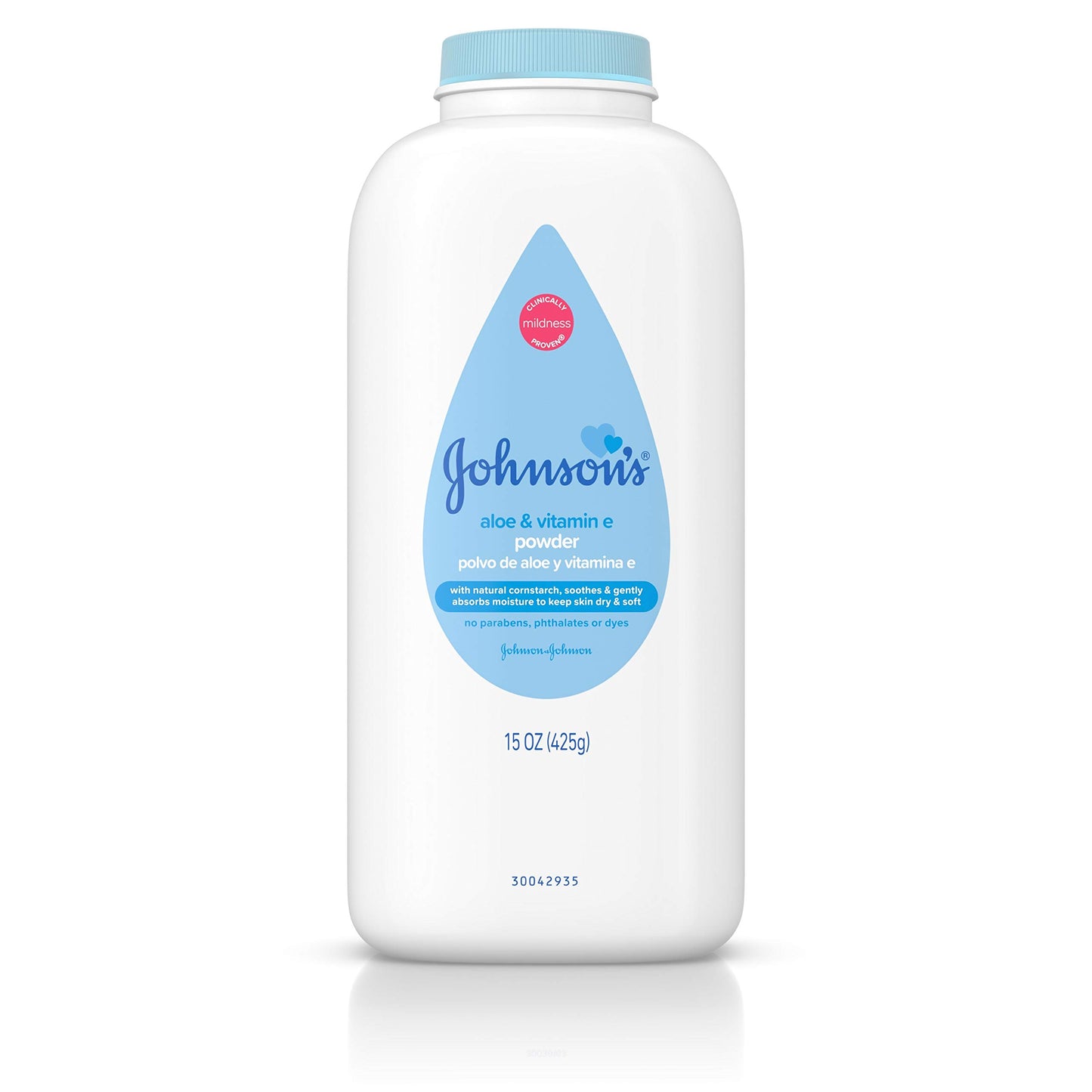 Johnson'S Baby Powder With Naturally Derived Cornstarch Aloe & Vitamin E, Hypoallergenic, 15 Oz