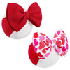 Yanjie Valentines Bows - Red Nylon Handmade Newborn Heart Headbands For Girls, Toddlers, And Infants