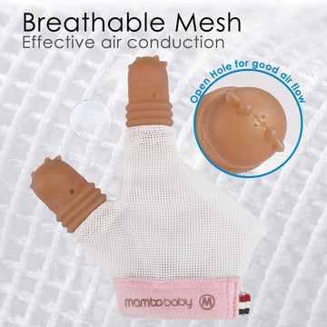 Elfzone Thumb Sucking Stop For Kids - 1-2 Years Old - Silicone Finger Guard For Thumb Sucking With Breathable Mesh Adjustable Th