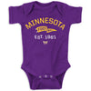 Retro Pennant Baby Apparel For Minnesota Football Fans (Nb-7T) (Purple Onesie, Newborn)